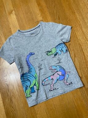 Craft + Flow Knitwear Kids' Short-Sleeve Dinosaur Graphic Tee Little Boys 6 L